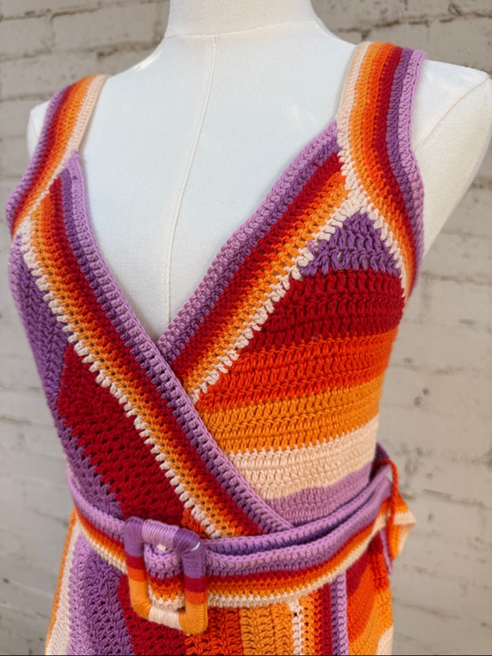 FARM Rio for Anthropologie Crochet Mini Dress Size XS - Picture 8 of 16